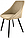 Интерьерный мягкий стул-кресло Монти Лофт (эмаль Чёрный муар/ткань Catania Latte), фото 2
