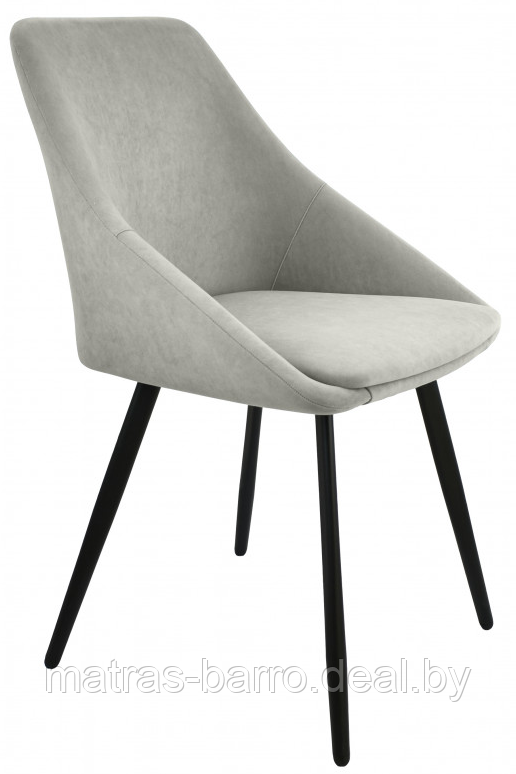 Интерьерный мягкий стул Монти Лофт (эмаль Черный муар/ткань Catania Smoke)