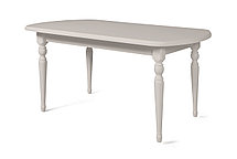 Стол обеденный из массива дерева ольхи Аполлон-01 белый (Cream White//Белый//Сатин/) фабрика Мебель-Класс, фото 2