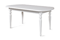 Стол обеденный из массива дерева ольхи Аполлон-01 сатин (Cream White//Белый//Сатин/) фабрика Мебель-Класс, фото 2