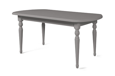 Стол обеденный из массива дерева ольхи Аполлон-01 серый (Cream White//Белый//Сатин/) фабрика Мебель-Класс, фото 2
