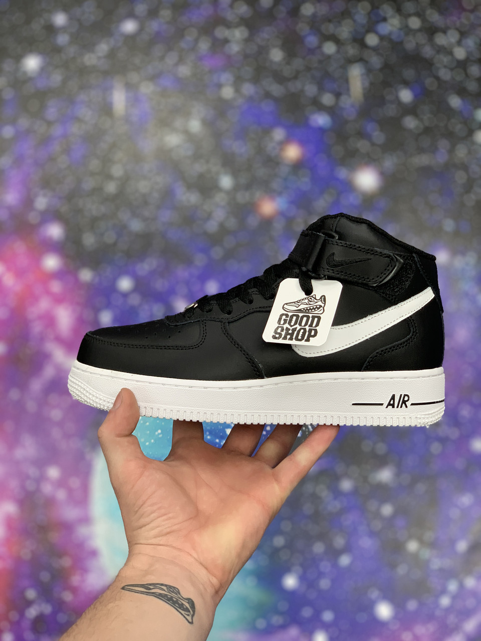 Кроссовки WTR Nike Air Force 1 Mid Black White