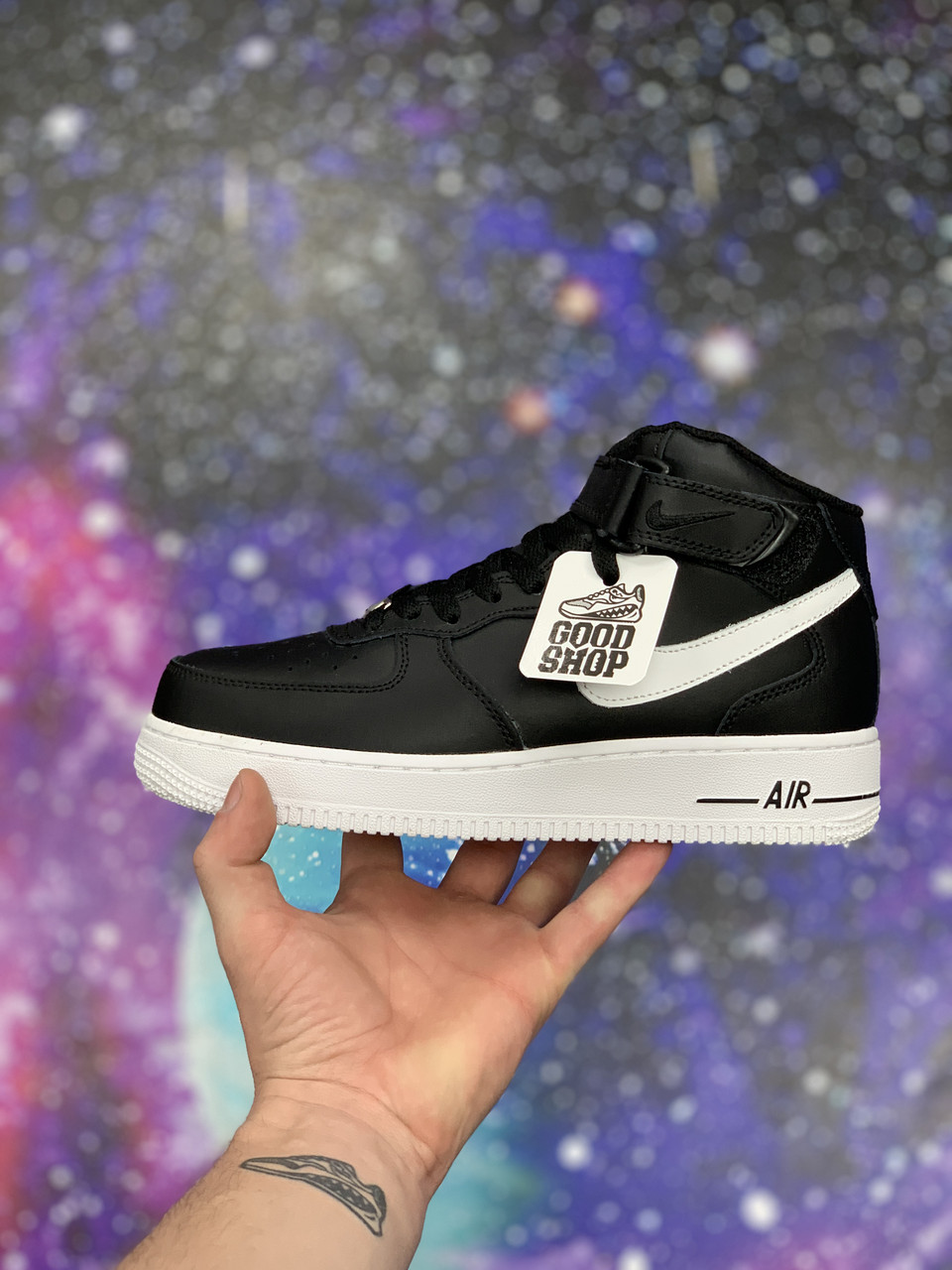 Кроссовки WTR  Nike Air Force 1 Mid Black White