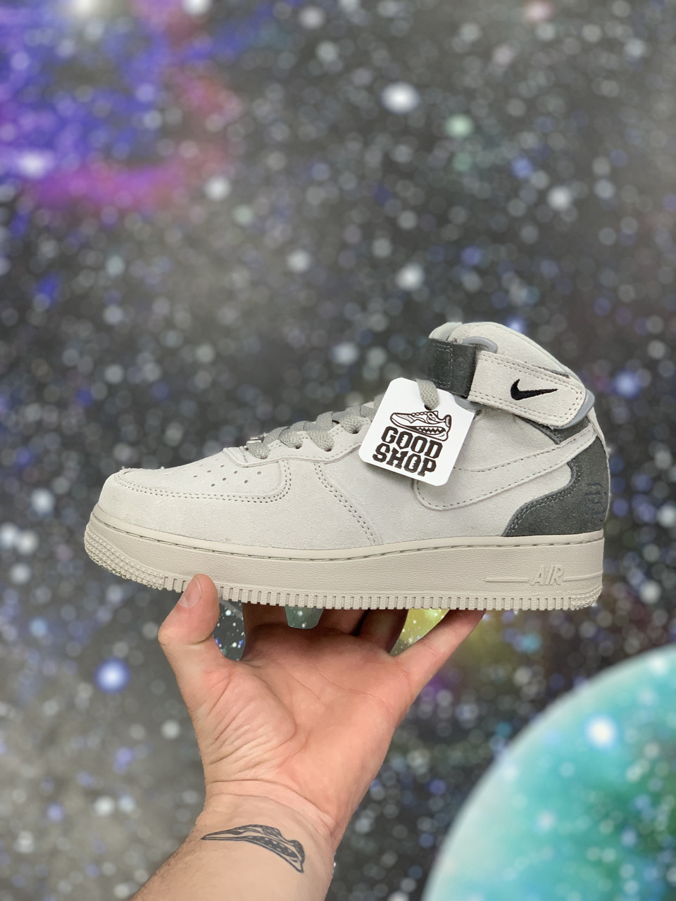 Кроссовки WTR Nike Air Force 1 Suede Grey Hight