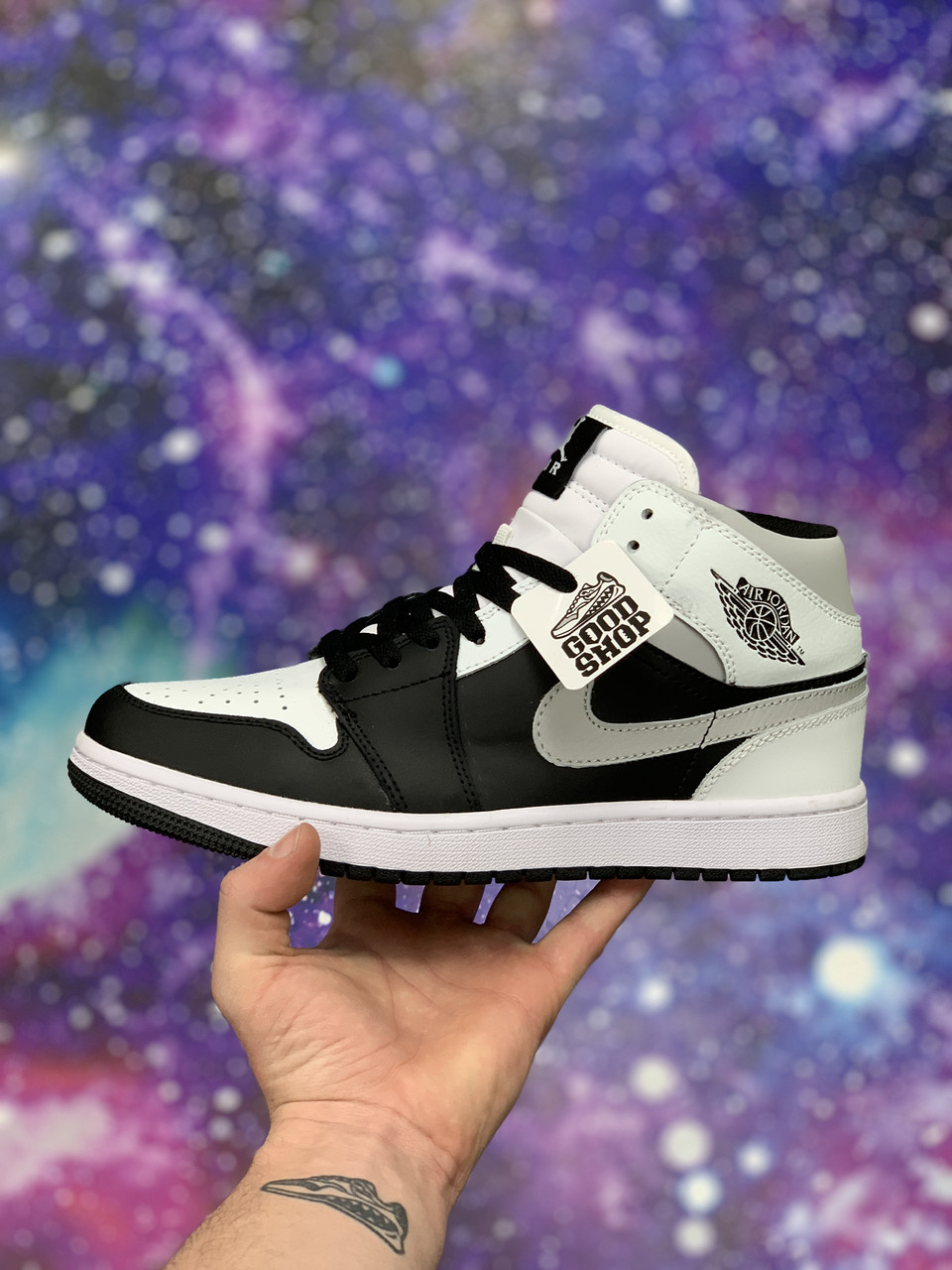 Кроссовки WTR Air Jordan 1 Retro Black Grey White