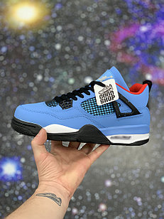 Кроссовки Air Jordan 4 Retro Travis Scott Cactus Jack Blue Black