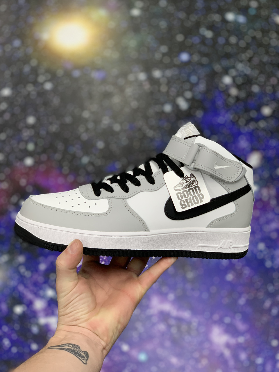 Кроссовки WTR Nike Air Force 1 Mid Grey White Black