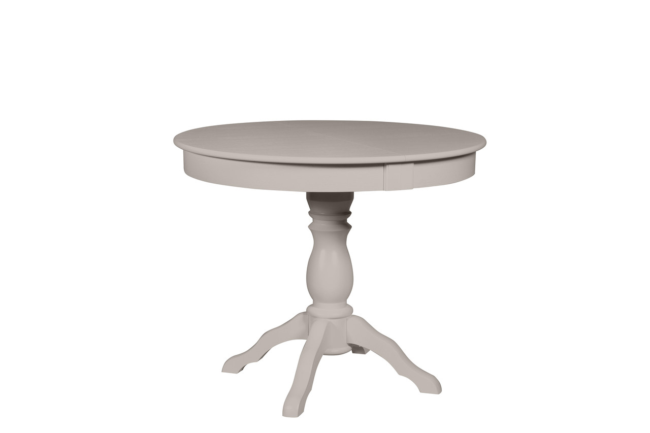 Стол круглый раздвижной из массива дерева ольхи Гелиос белый (Cream White/Белый/Сатин/Серый) Мебель-Класс - фото 7 - id-p60435720