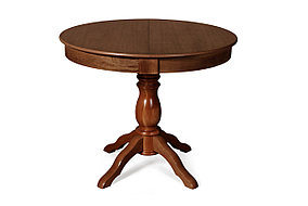 Стол круглый раздвижной из массива дерева ольхи Гелиос палисандр (Dark OAK/Венге/Орех/Палисандр) Мебель-Класс