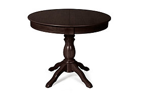 Стол круглый раздвижной из массива дерева ольхи Гелиос  Dark OAK (Dark OAK/Венге/Орех/Палисандр) Мебель-Класс