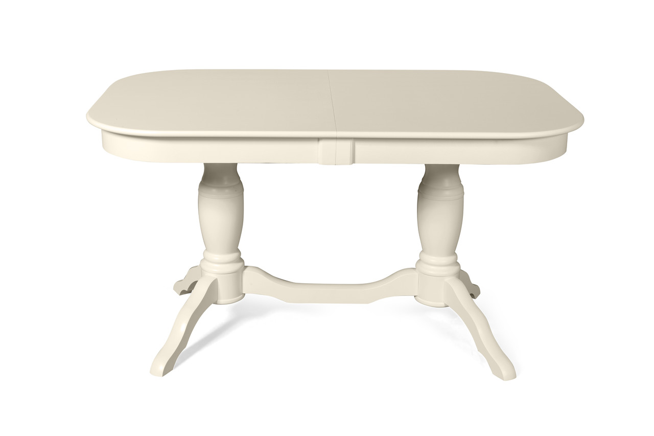 Стол обеденный раздвижной из массива дерева ольхи Арго сатин (Cream White//Белый//Сатин//Серый) Мебель-Класс - фото 2 - id-p194079919