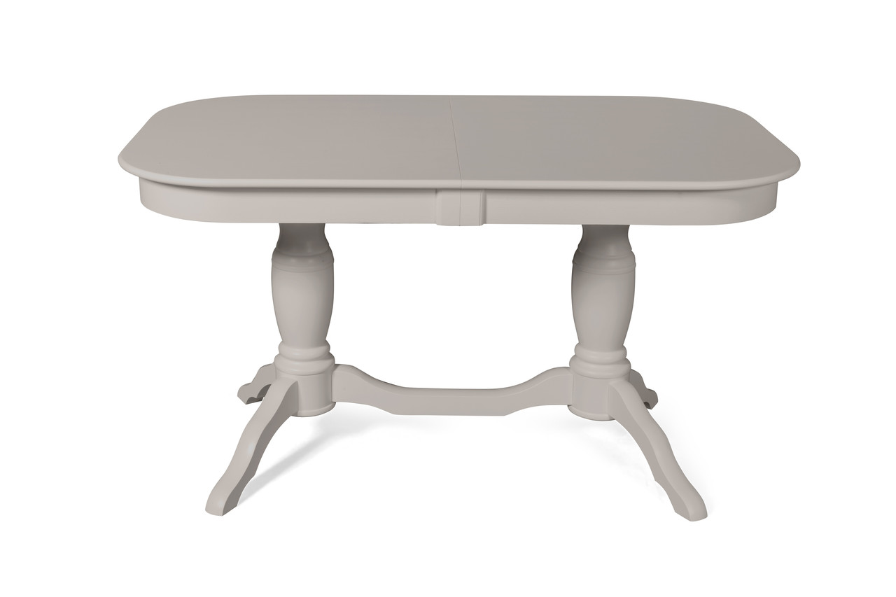 Стол обеденный раздвижной из массива дерева ольхи Арго сатин (Cream White//Белый//Сатин//Серый) Мебель-Класс - фото 1 - id-p194079919
