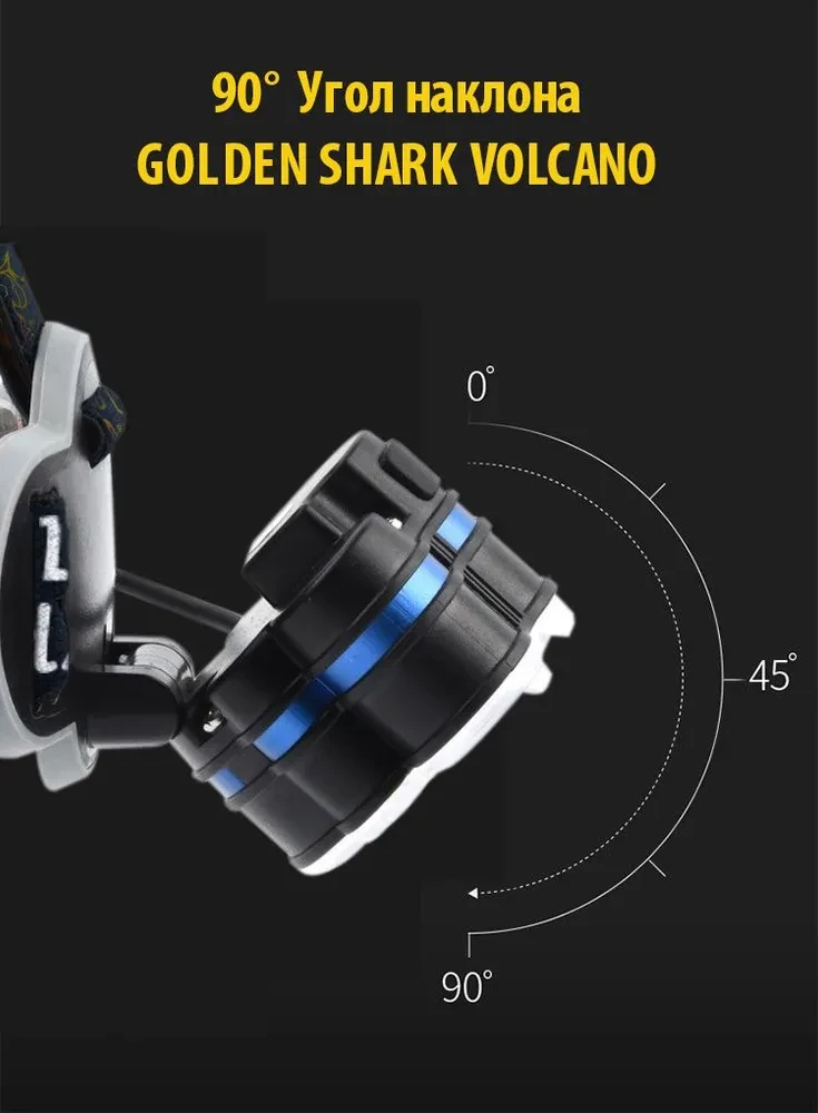 Налобный фонарь Golden Shark VOLCANO - фото 6 - id-p194080634