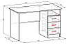 Стол письменный Альянс сонома/белый  фабрики Мебель-Класс  - 3 варианта цвета, фото 5