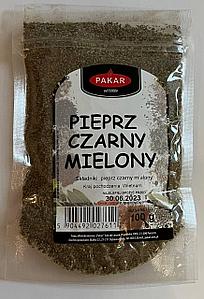Перец черный Pakar 100гр (Польша) молотый