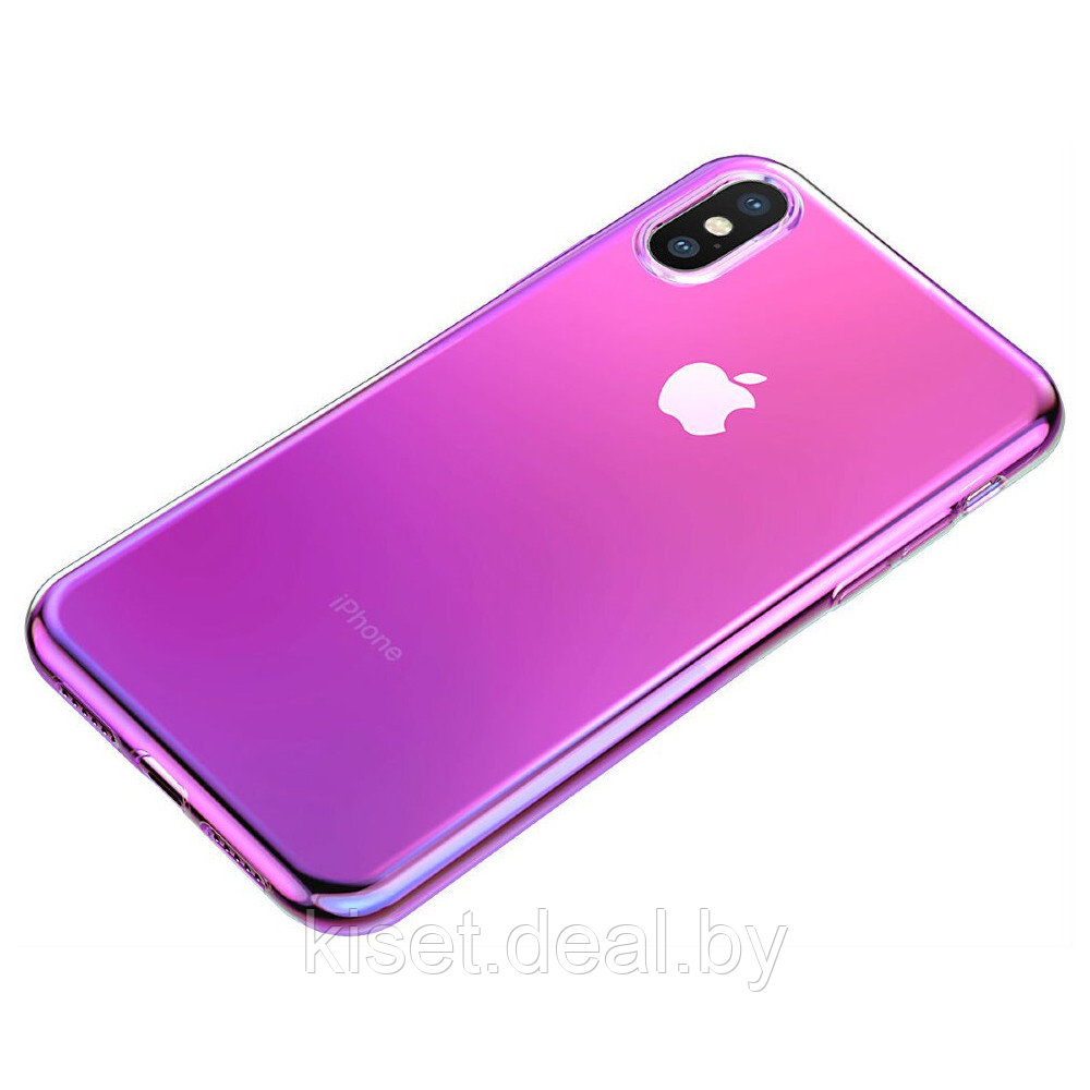 Чехол Baseus Glow WIAPIPH65-XG04 для iPhone XS Max розовый - фото 1 - id-p194080957