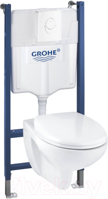 Унитаз подвесной с инсталляцией GROHE Solido 39398000
