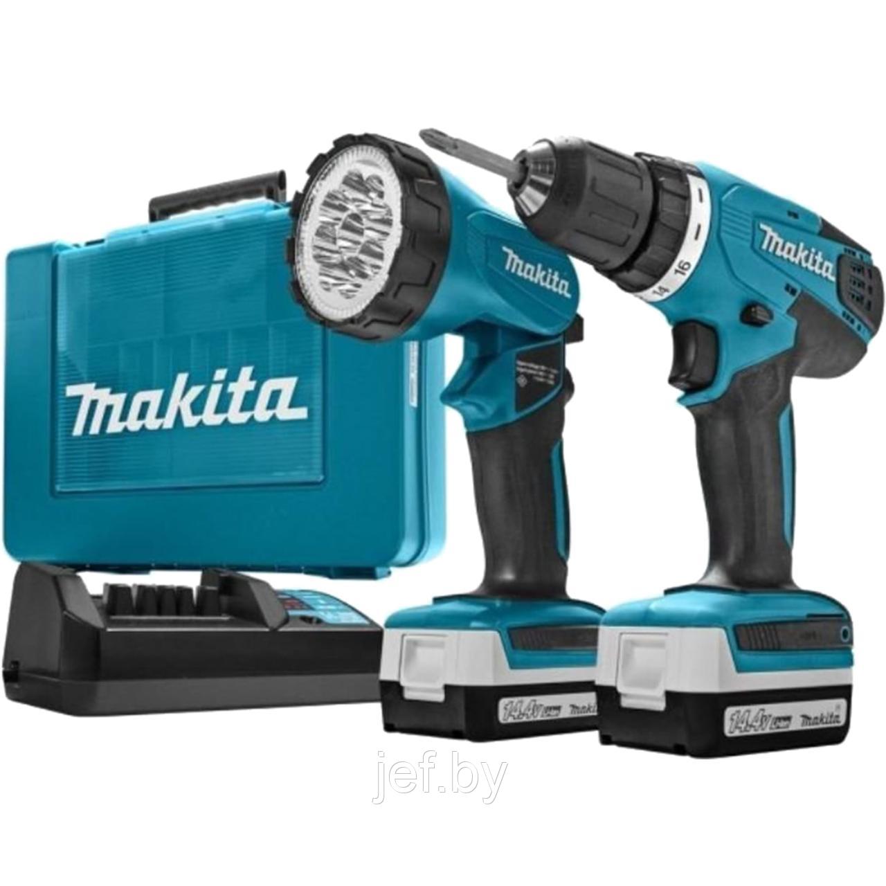 Аккумуляторная дрель-шуруповерт DF 347 DWLE+ фонарь MAKITA DF347DWLE