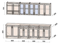 Кухня Мила Тренд 2,7 А фабрика Интерлиния - много цветов и размеров, фото 2