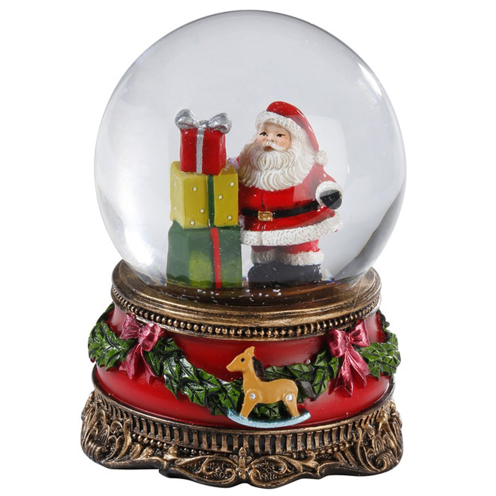 Снежный шар "Санта с подарками" 9,5 см