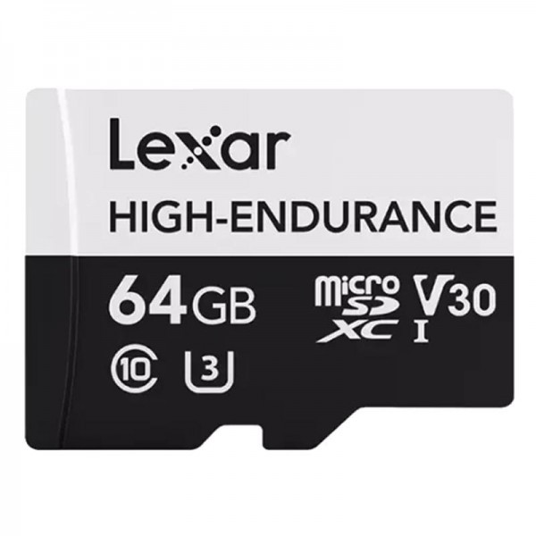 Карта памяти Lexar High-Endurance microSDXC 64Gb UHS-I U3 V30 100MB/s (R) 45MB/s (W) - фото 1 - id-p194084630