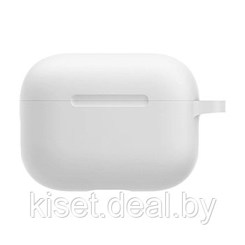 Силиконовый чехол для наушников Apple Airpods Pro белый