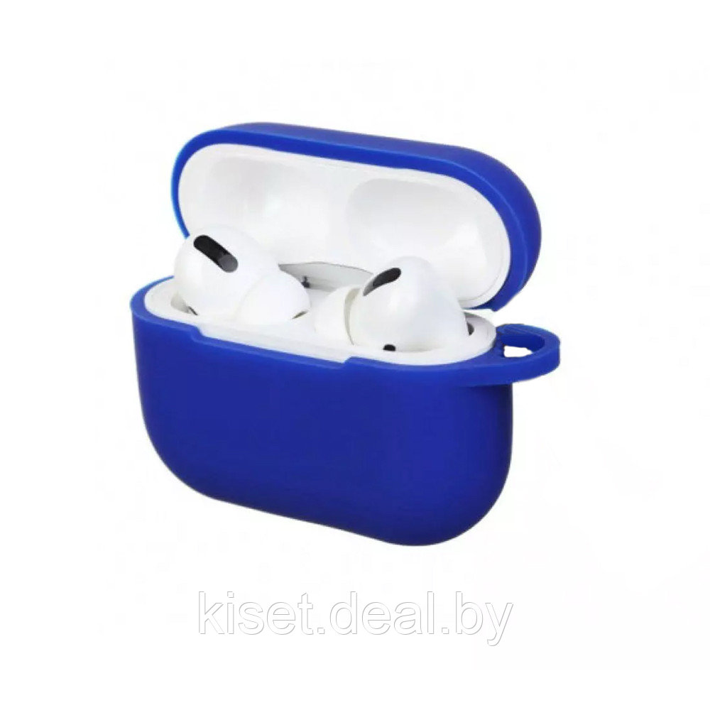 Силиконовый чехол для наушников Apple Airpods Pro синий - фото 1 - id-p194029674
