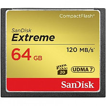 Карта памяти SanDisk Extreme CF 64Gb 800X 120MB/s (R) 85MB/s (W)
