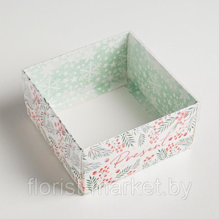 Коробка с прозрачной крышкой «Present», 12*6*11,5 см