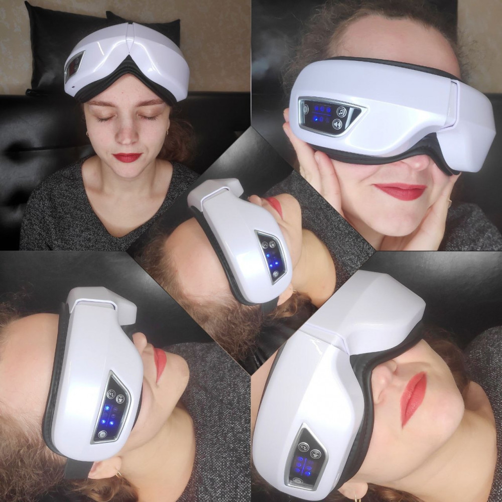 Умный массажер для ухода за областью вокруг глаз Eye massage apparatus (4 режима работы, 7 встроенных мелодий) - фото 2 - id-p193427301