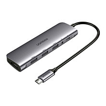 USB-хаб Ugreen Type-C to 3?USB 3.0+HDMI+3.5mm (2-in-1)+PD / CM136-80132