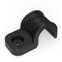Крепеж-скоба пластиковая односторонняя для прямого монтажа атмосферостойкая черная в п/э d20 мм (50шт/уп)