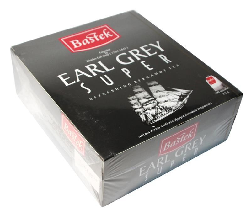 Чай Bastek Earl Grey super 100 пак.х2гр. с бергамотом - фото 1 - id-p194092673