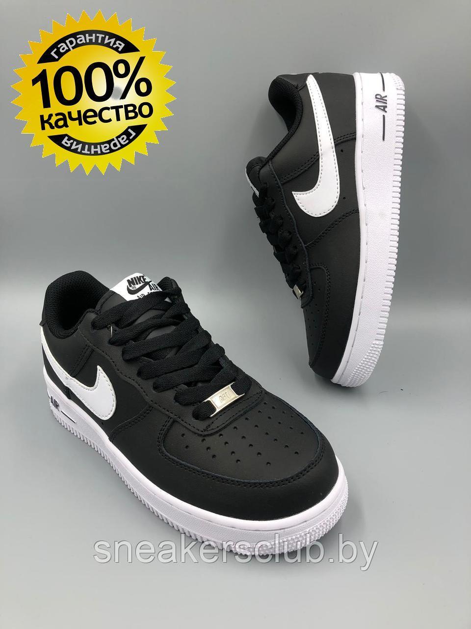 Кроссовки мужские черные Nike Force / демисезонные / повседневные / весенние / осенние / подростковые