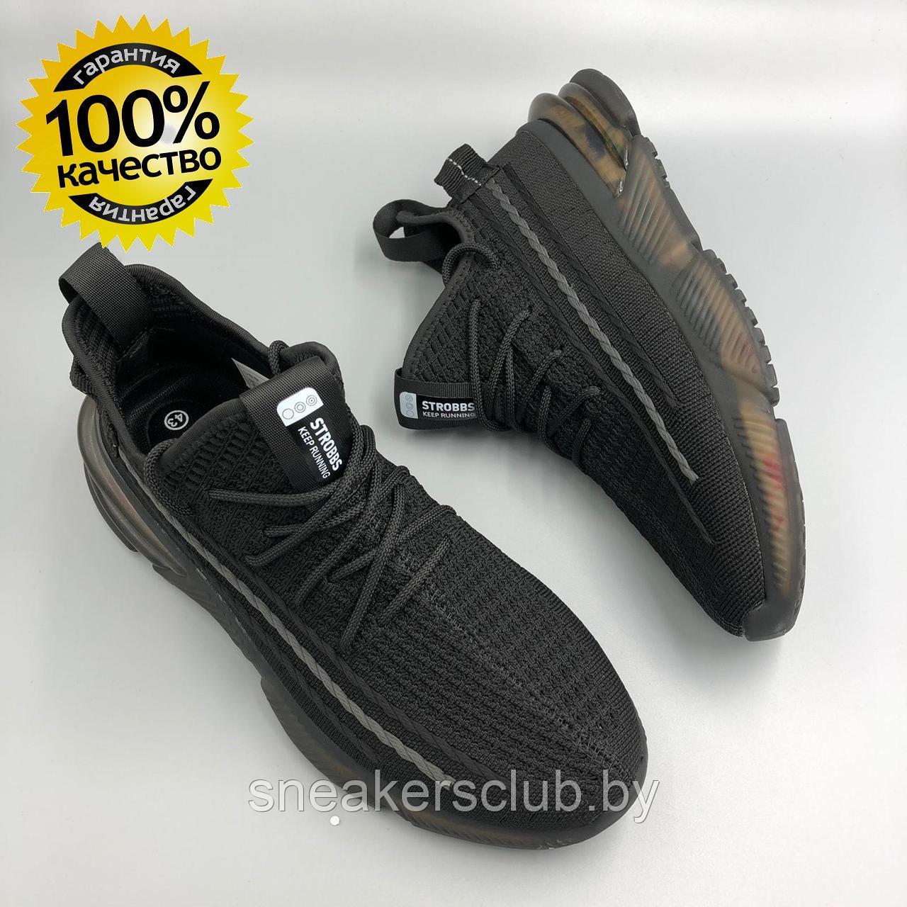 Кроссовки мужские черные Strobbs летние / весенние / текстильные