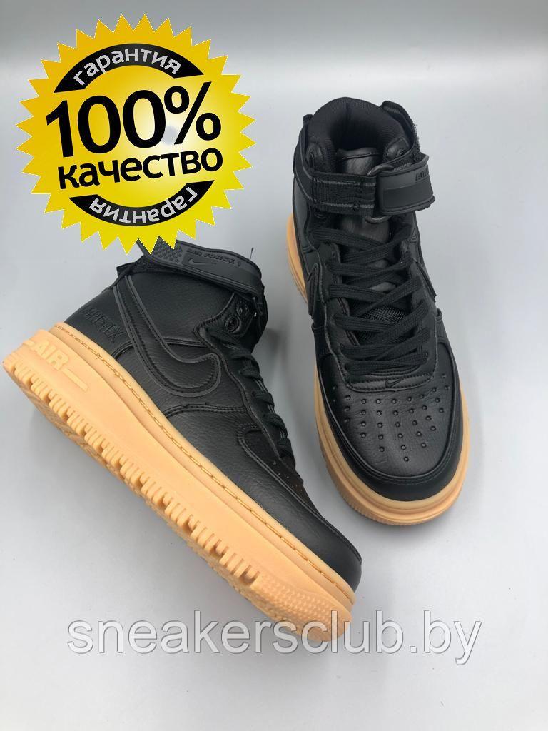 Кроссовки женские подростковые Nike Air Force 1 Gore-Tex Boot черные