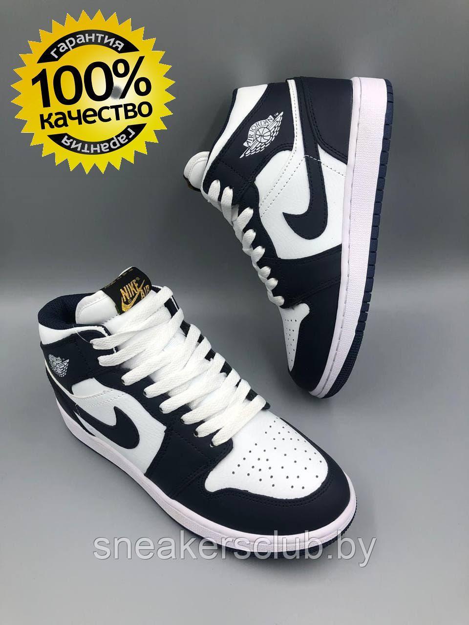 Кроссовки женские зимние Nike Air Jordan 1 / подростковые / высокие кроссовки / утепленные кроссовки