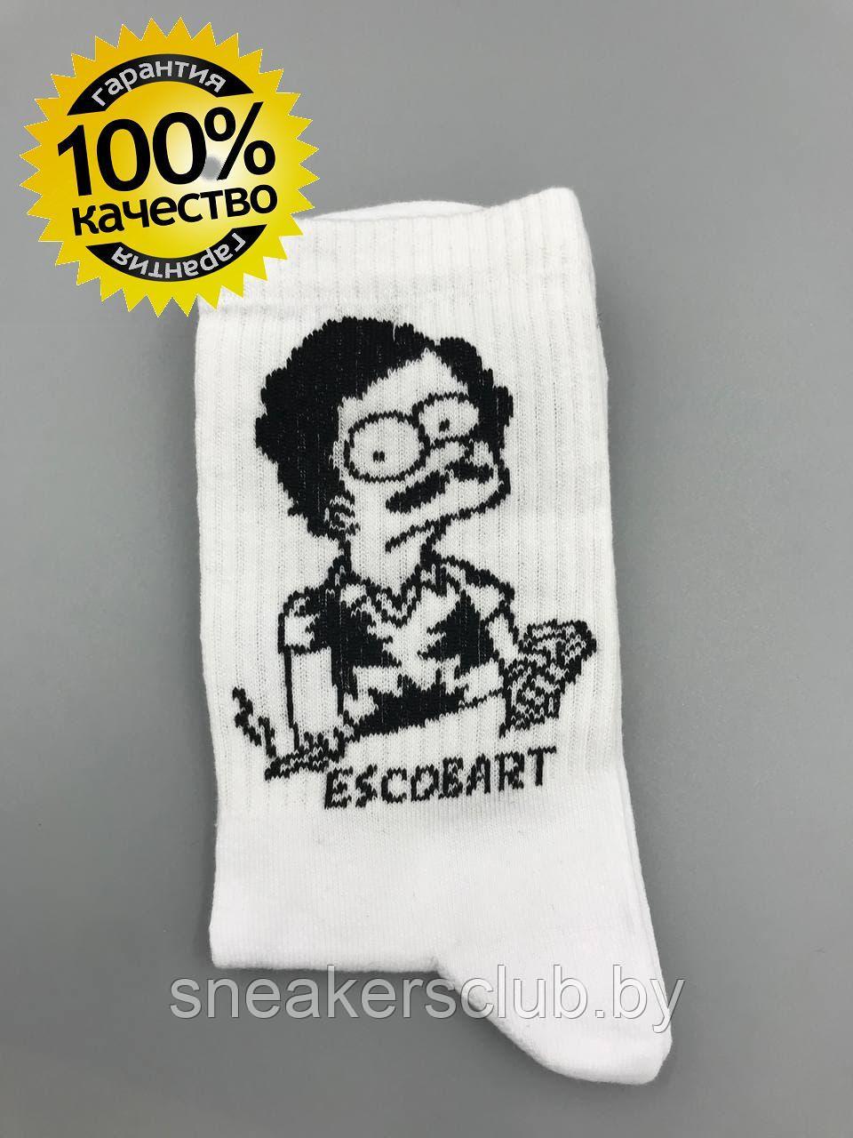 Яркие носки с принтом "Escobart" / one size / удлиненные носки / носки с рисунком