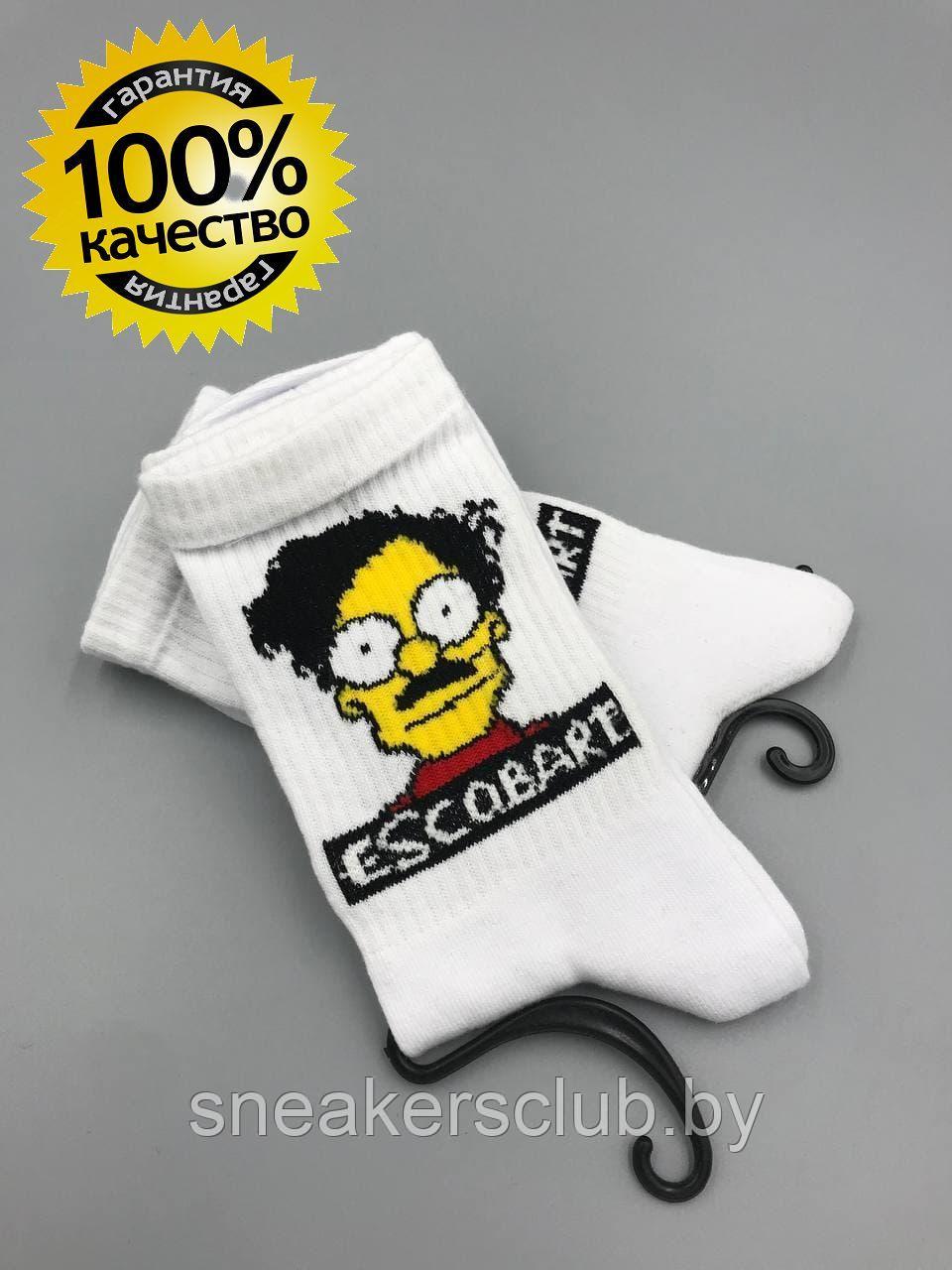 Яркие носки с принтом "Escobart" / one size / удлиненные носки / носки с рисунком