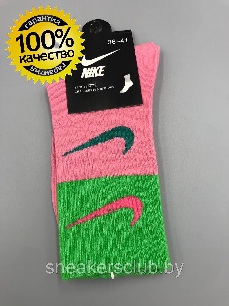 Яркие носки Nike / размер 36-41 / удлиненные носки / носки с рисунком