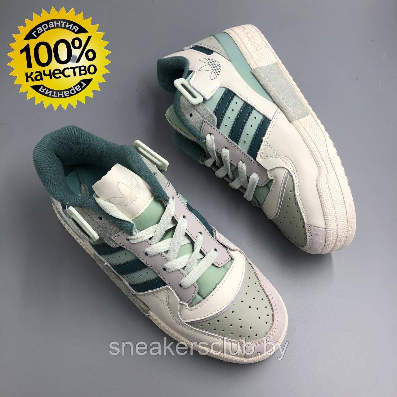 Кроссовки женские Adidas Forum Low / подростковые / бирюза - фото 1 - id-p192850986