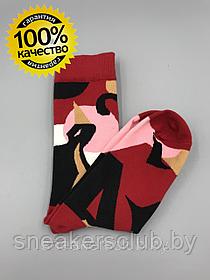 Яркие носки с принтом / one size / удлиненные носки / носки с рисунком