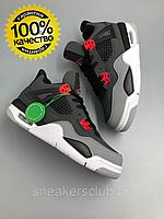 Кроссовки черные женские Nike Jordan 4 / демисезонные / повседневные / подростковые 37