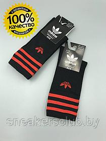 Черные носки Adidas / удлиненные носки / носки с резинкой