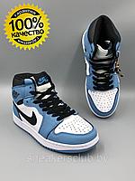 Кроссовки мужские демисезонные Nike Jordan 1 голубые 44