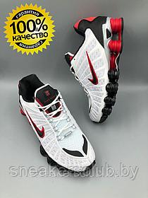 Кроссовки мужские Nike Shox бело-красные
