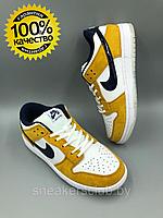 Кроссовки женские Nike SB Dunk low желто-бело-синие 38