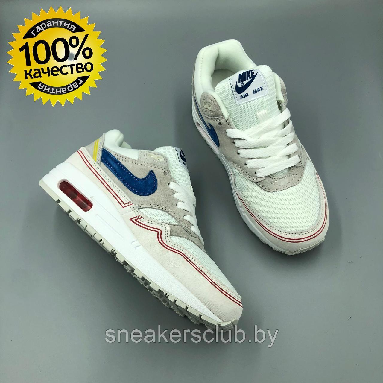 Кроссовки женские / подростковые белые Nike Air Max 1 40