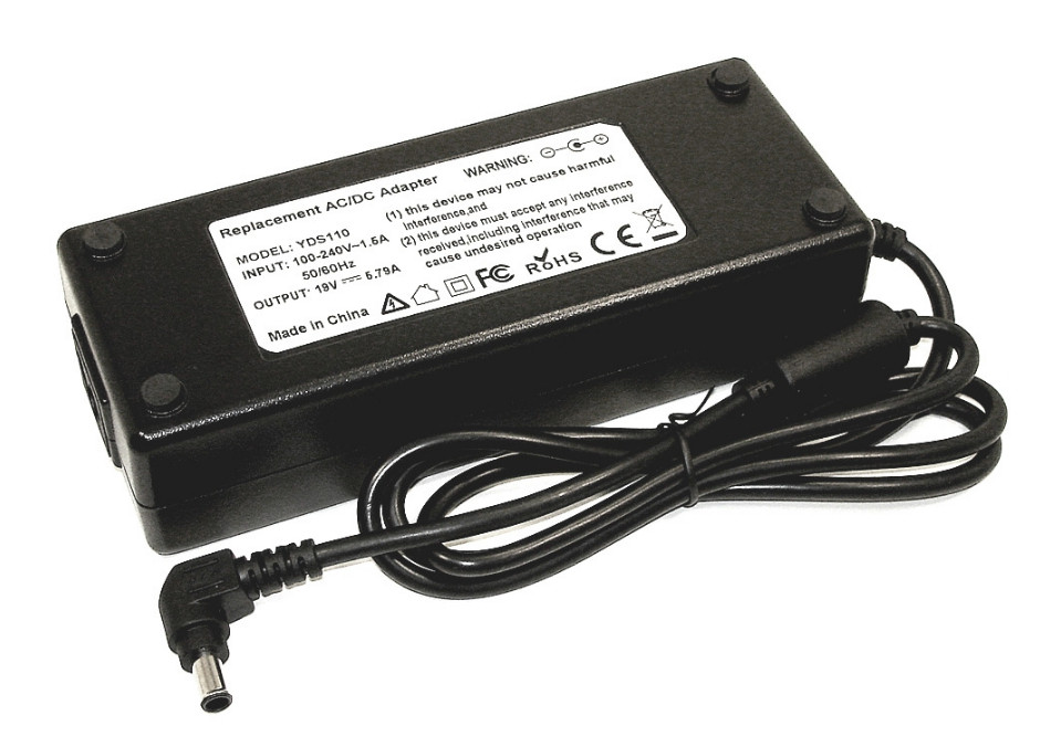 Зарядка (блок питания) для монитора LCD 19V 5.79A 110W, штекер (6.5х4.4мм) - фото 1 - id-p194107676