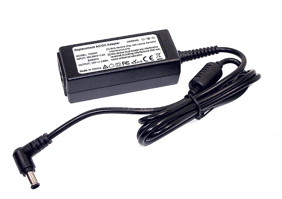 Зарядка (блок питания) для монитора LCD 14V 2.86A 40W, штекер (6.5х4.4мм) - фото 1 - id-p194110767